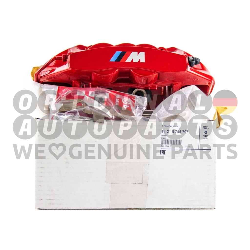 Original BMW M Performance Bremssattel hinten links 4-Kolben 18" ROT M2 F87 M3 F80 M4 F82 F83 34218745797